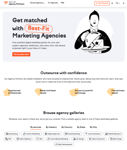 Semrush Partner Agency screenshot - what is an seo agency