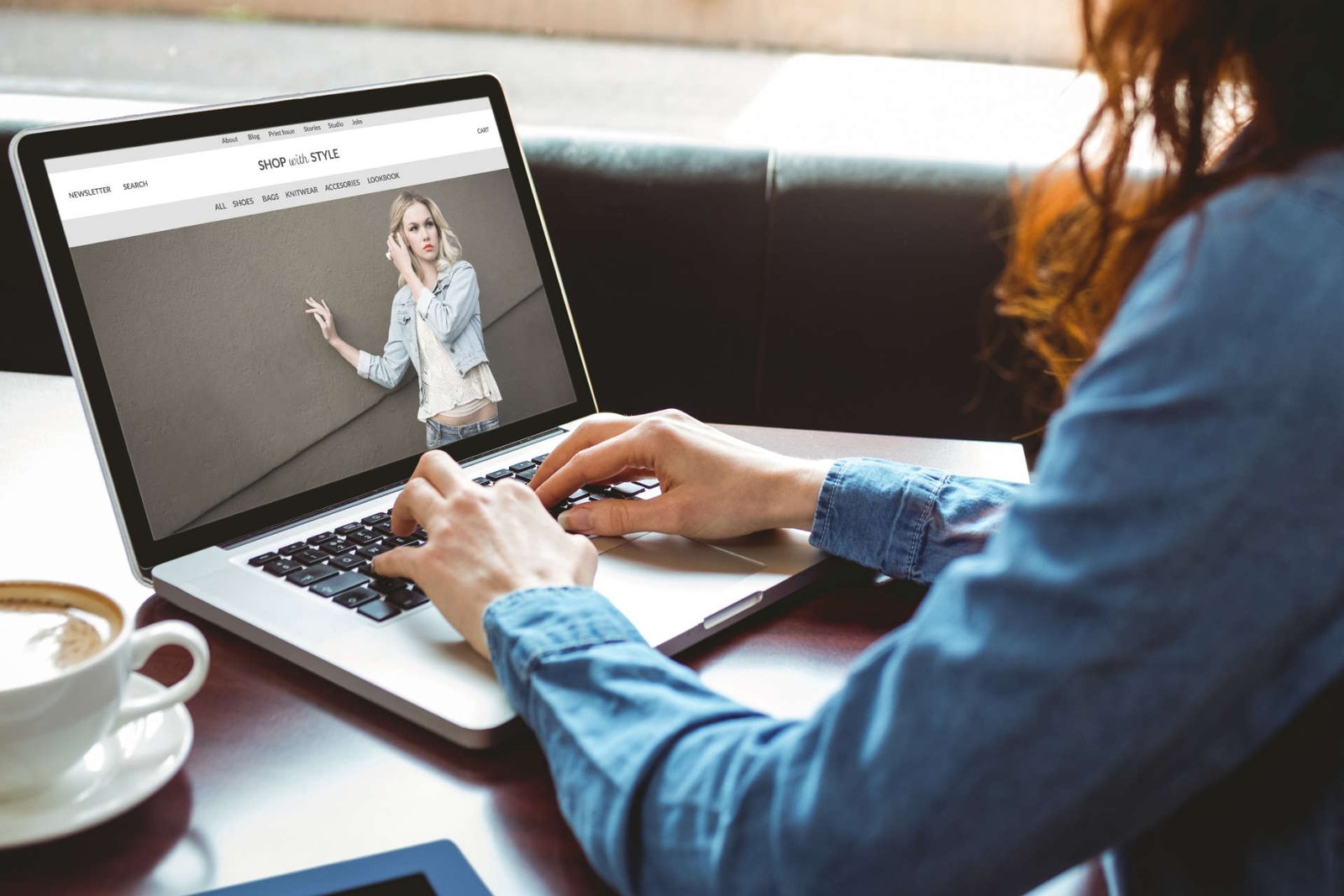 Woman at laptop optimising images for SEO