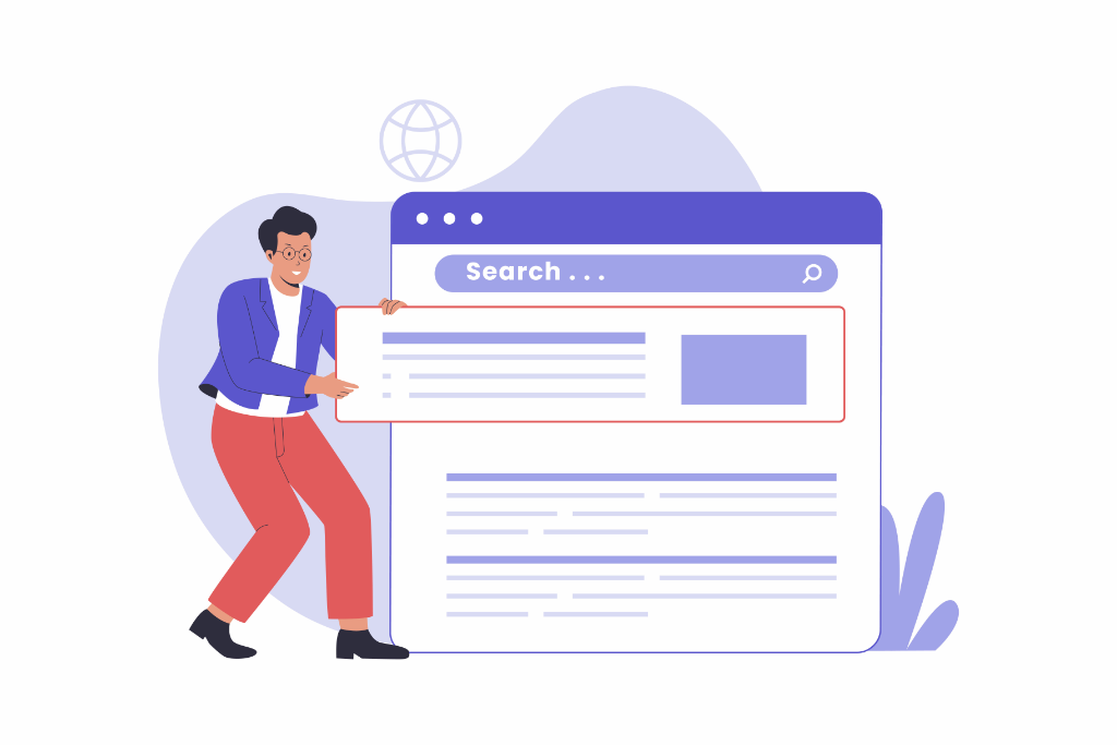 How does organic search work - illustration with search engine results