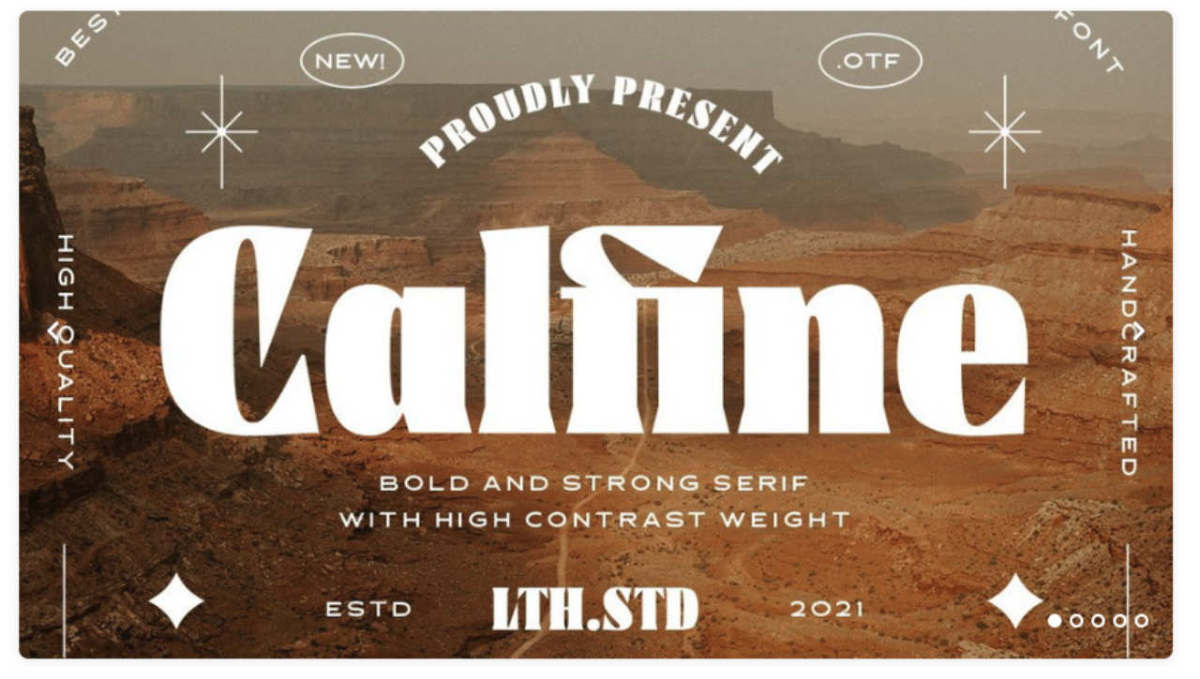 Calfine - best free fonts for designers