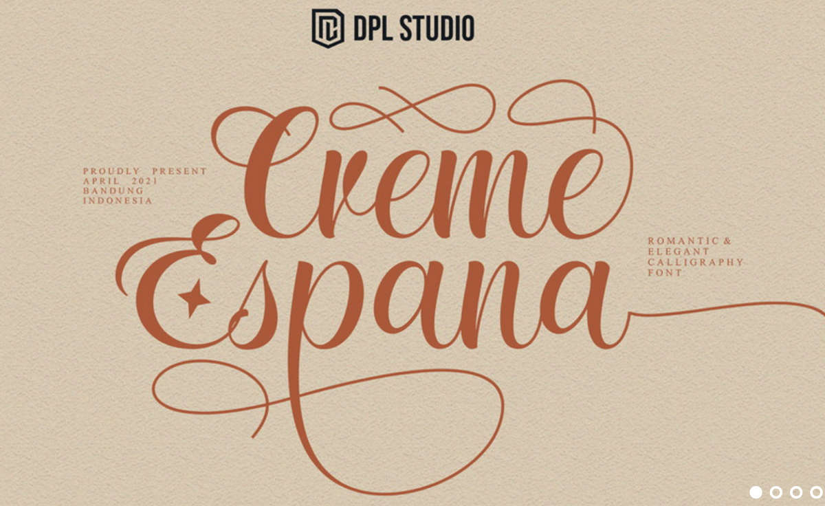 Creme Espagna - best free fonts to try now
