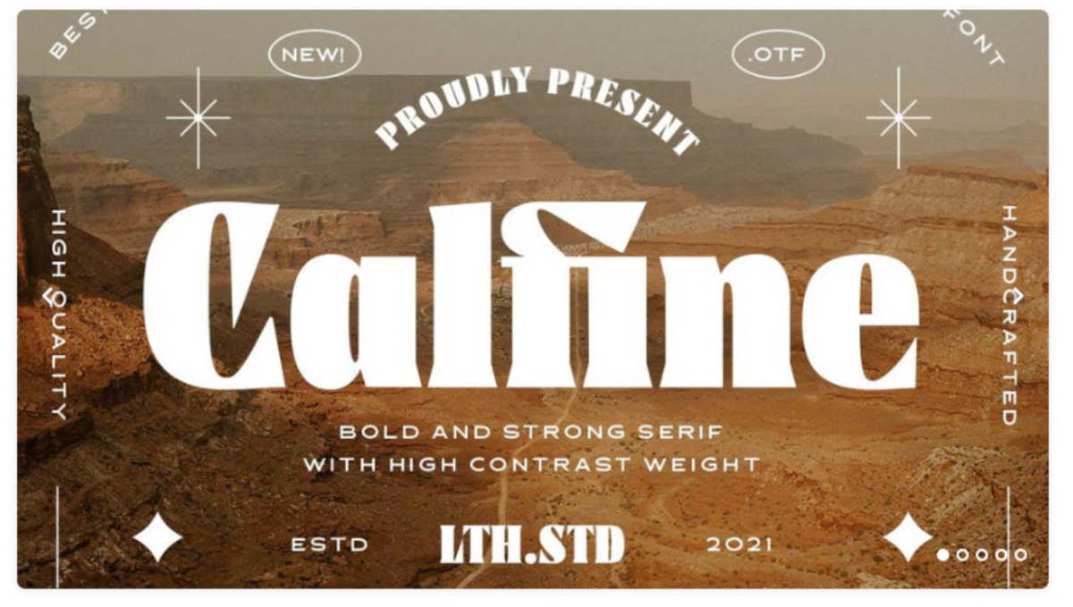 Calfine - best free fonts for designers