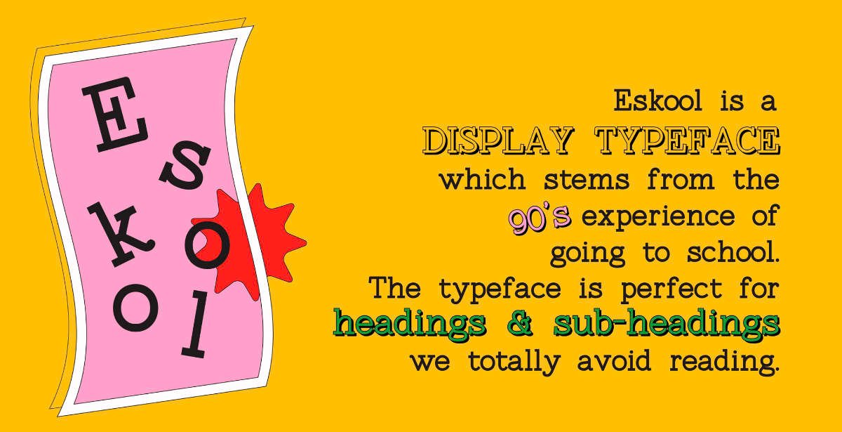 Eskool - Best free fonts for designers